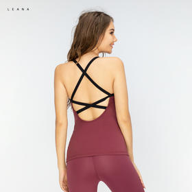 LEANA瑜伽服双交叉美背瑜伽背心LN3206