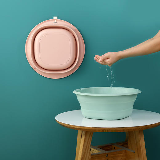 FaSoLa可折叠脸盆宿舍用学生洗脸盆便携式旅行塑料压缩盆折叠水盆子家用 商品图3