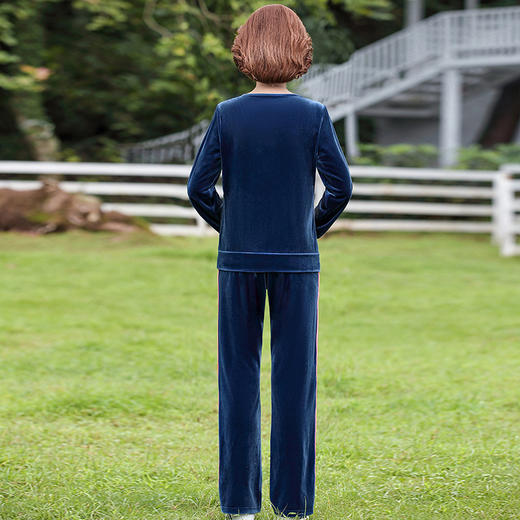 XXJ-A734EHA2032金丝绒运动套装女装秋季新款妈妈装两件套休闲运动服 商品图2