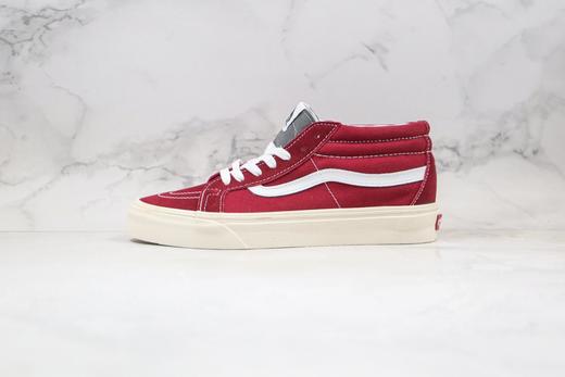 万斯Vans范斯 中帮 灰色鞋舌 王北车同款 酒红色/姜黄色/复古绿色 三色 经典系列SK8-Mid板鞋 王北车同款 商品图2