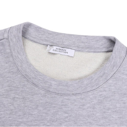 VERSACE COLLECTION 范思哲 男士棉质LOGO长袖卫衣 灰色 V800821Z VJ00358 V8015 商品图2