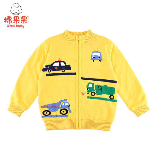 棉果果秋冬季男童挂里对开毛衣M412161520710 商品图1