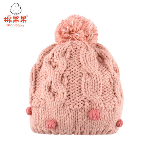 棉果果冬季女童挂里毛线帽子M424400520694 商品图0