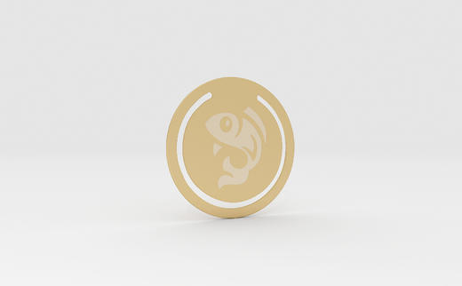 【墨菲】财富鱼 圆形金属书签-金色单只 商品图2