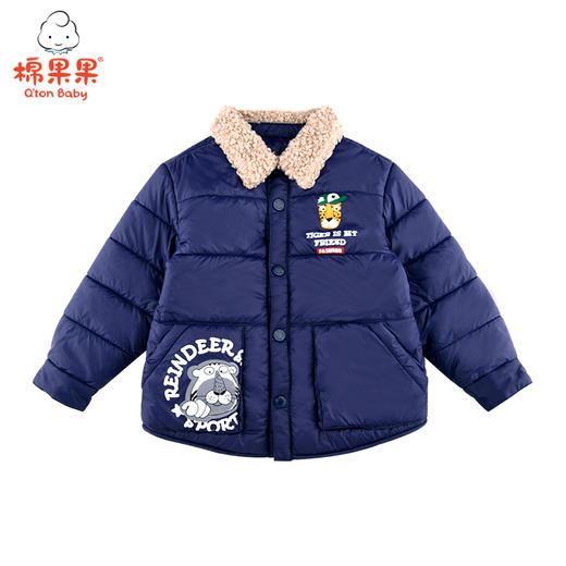 棉果果冬季男童尼丝纺衬衫式棉服M412101720650 商品图4