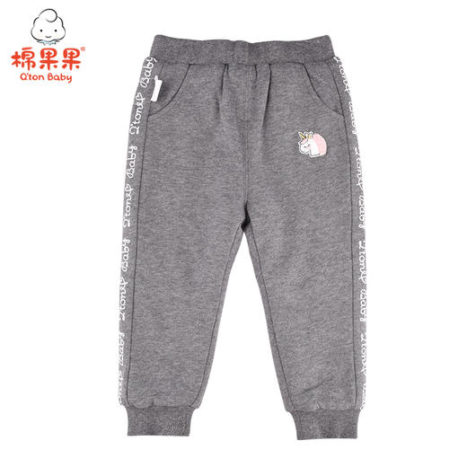 棉果果冬季女童小毛圈夹棉长裤裤子M422200820740 商品图0
