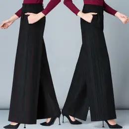 P-新款韩版阔腿裤女2020秋冬高腰宽松垂顺复古长裤 商品图1