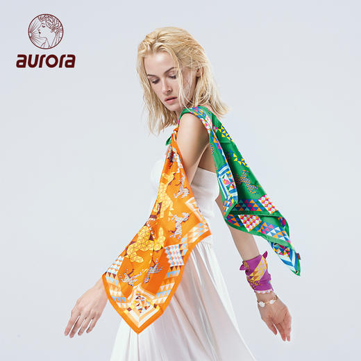 桑蚕丝围巾飞驰奥罗拉53cm53cm