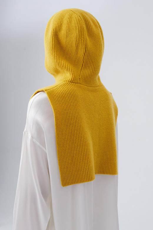 HIDEMI 美利奴羊毛趣味设计感连帽式围巾 商品图4