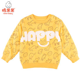 棉果果冬季女童上衣印花夹棉卫衣M422180820673