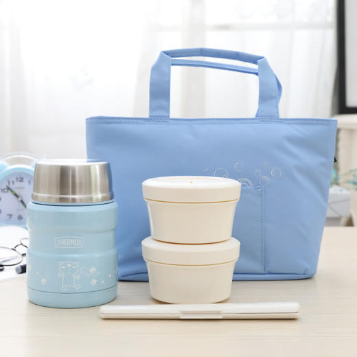 膳魔师THERMOS焖烧杯焖烧壶不锈钢真空保温饭盒粥桶SK午餐组合 SK3000L 商品图0