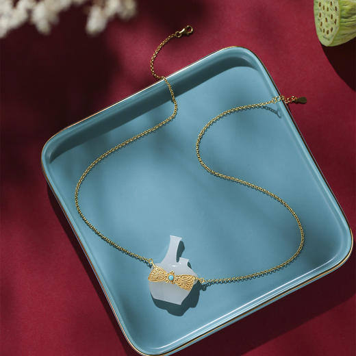 【宫里吊坠】平安报福 和田玉双瓶吊坠 商品图0