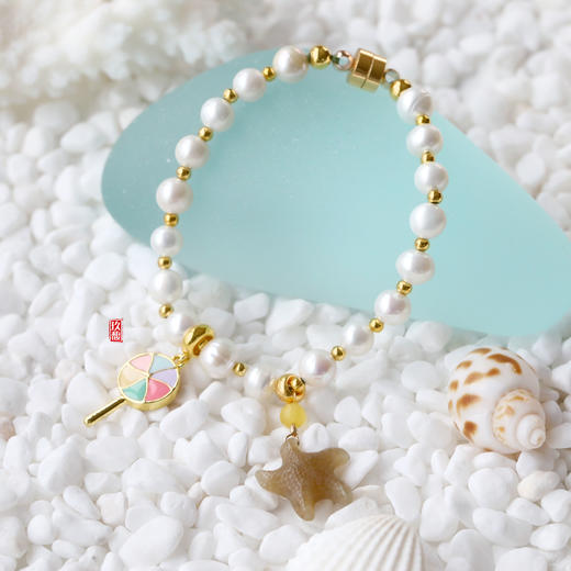 和田玉（青玉）珍珠手链 -- 海星宝宝（改长短请联系一下客服） 商品图4