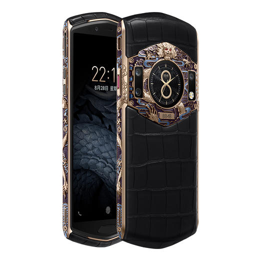 限量预售8848钛金手机m6祥龙系列玄武鳄鱼皮商务双系统加密指纹识别全