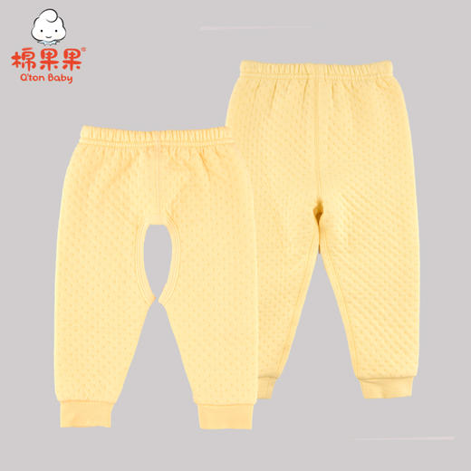 棉果果冬季内衣男童女童提花空气层长裤裤子M401200620609 商品图4