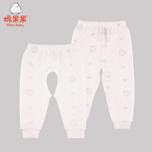 棉果果冬季内衣男童女童提花空气层长裤裤子M401200620609 商品图8