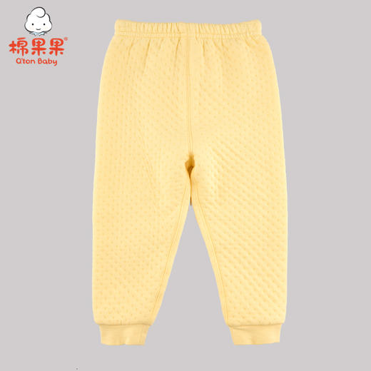 棉果果冬季内衣男童女童提花空气层长裤裤子M401200620609 商品图6
