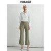 VIMAGE纬漫纪轻熟通勤简约时尚显瘦微喇长裤女裤V1405002D 商品缩略图1