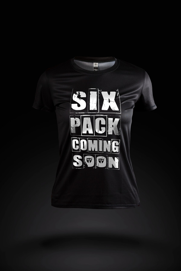 严素跑步TEE,SIX PACK ,女款,轻量 短袖T恤 速干快干 严素态度