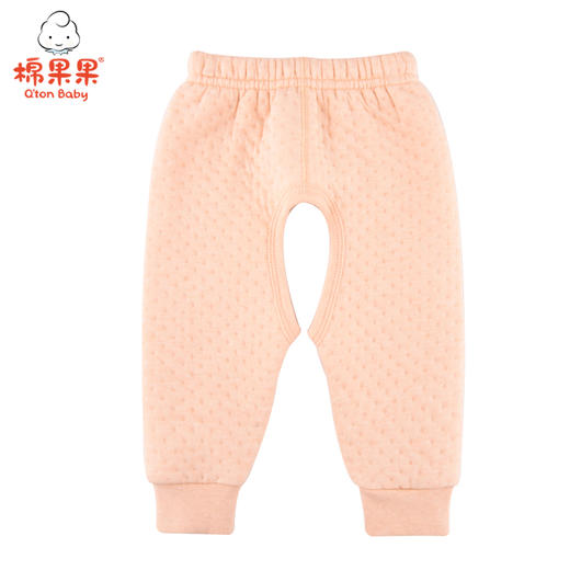 棉果果冬季新疆彩棉男童女童提花空气层长裤裤子M401200620636 商品图2