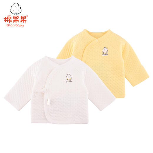 棉果果冬季内衣男童女童提花空气层偏襟上衣M401111620602 商品图0