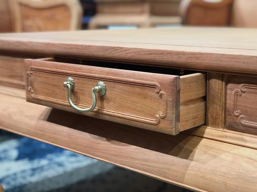 红桥红  家具严选  缅甸花梨（大果紫檀）  【弯背 素靠背荷花扶手 明式沙发八件套】 商品图6