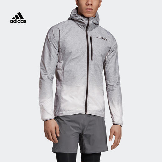 【特价】Adidas阿迪达斯 Agr Windweave J 男款户外运动连帽夹克外套 商品图0