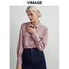 VIMAGE纬漫纪复古灯笼袖时尚百搭显瘦干练通勤衬衫女V1409006D 商品缩略图2