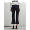 VIMAGE纬漫纪时尚通勤干练百搭职业显瘦微喇九分裤女V1405005D 商品缩略图3
