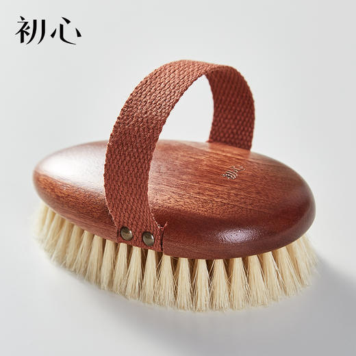 初心| 水滴形洗澡刷无柄款乌檀木猪鬃毛 商品图3