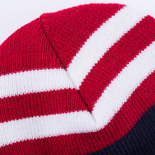贝贝怡男女童套头帽秋冬婴儿宝宝时尚条纹帽子儿童针织保暖防风帽 商品图8