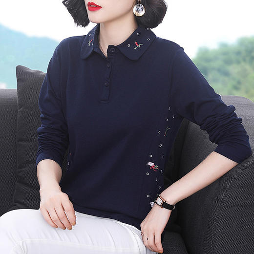 YY  2128纯棉翻领POLO衫大码时尚上衣衬衣 商品图2