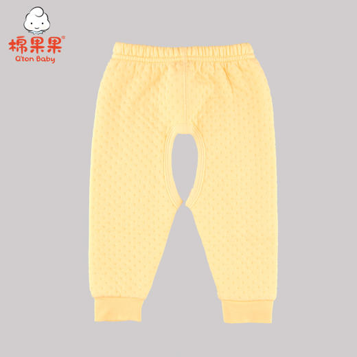 棉果果冬季内衣男童女童提花空气层长裤裤子M401200620609 商品图5