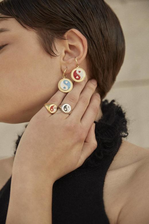 北京仓丨Wilhelmina Garcia-Yin Yang-太极 戒指 （黑白）［西班牙设计师］ 商品图2