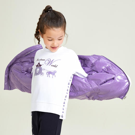 METTE童装连帽羽绒服2020秋冬中大童时尚双色双面穿90白鹅绒保暖 商品图2