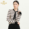 乔万尼新款针织上衣经典条纹领结设计俏皮舒适休闲风羊毛衫ES3M601 商品缩略图1