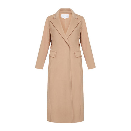  VIMAGE纬漫纪秋季新款经典百搭修身直筒翻领长款毛呢大衣女V1414008D 商品图4