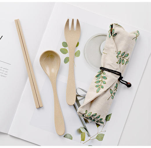 稻谷壳 便携勺筷组合 商品图2