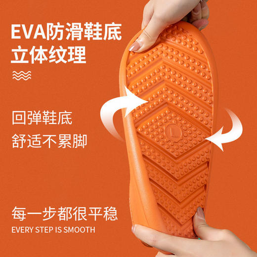 【轻盈防水 舒适保暖 防水耐脏 加厚鞋跟 易清洗鞋面】秋冬新款EVA软底防水防滑情侣厚底棉拖鞋 商品图4