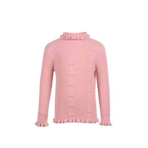 METTE羊绒世家童装女宝100%山羊绒衫中大童高领弹力修身保暖毛衣 商品图10