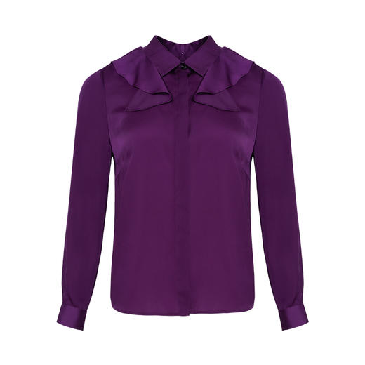 VIMAGE纬漫纪洋气气质时尚缎面百搭显瘦雪纺上衣女V1409011D 商品图4