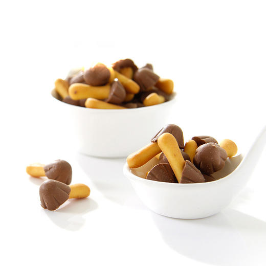 蘑古力涂层型装饰饼干牛奶巧克力味