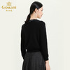 乔万尼新款100绵羊毛针织套头假门襟设计师款百搭上衣ES3M599 商品缩略图3