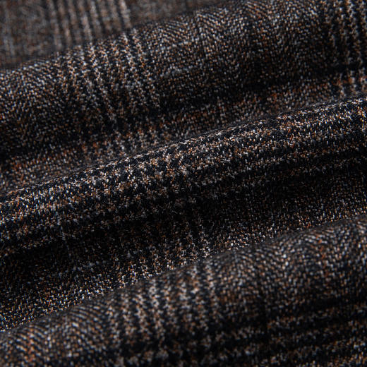 罗蒙西装男时尚修身男士西装休闲格子西服外套 商品图6