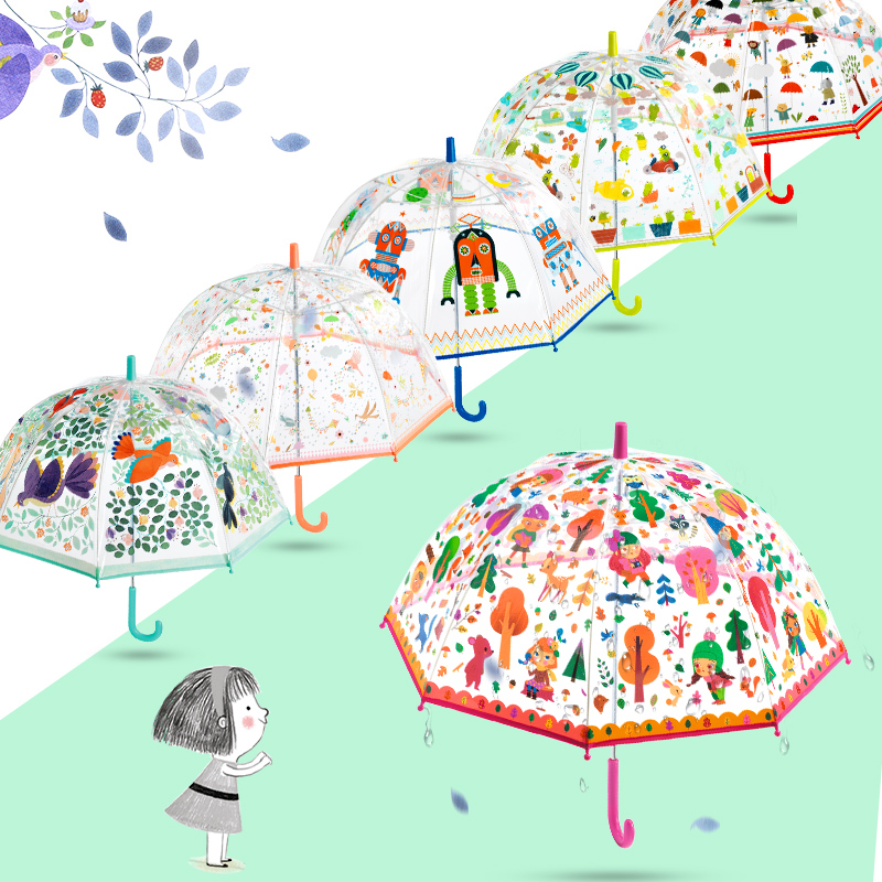 法国DJECO 小童 幼童专属透明花伞/变色伞，亲子成人伞(中大童伞）-BQJ