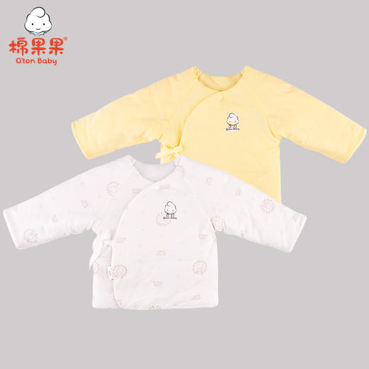 棉果果冬季内衣男童女童铺棉偏襟上衣M401111820612 商品图0