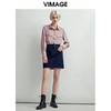 VIMAGE纬漫纪复古灯笼袖时尚百搭显瘦干练通勤衬衫女V1409006D 商品缩略图1