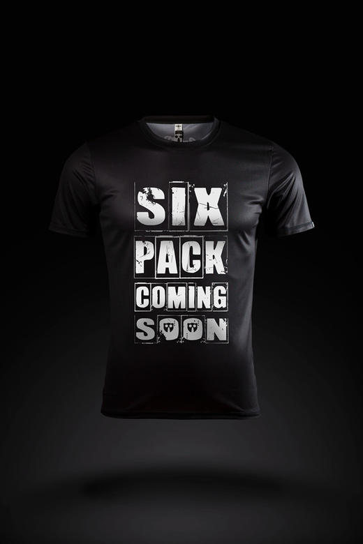 严素跑步TEE,SIX PACK,男款,轻量 短袖T恤 速干快干 严素态度 商品图0