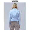 VIMAGE纬漫纪秋季新款设计感通勤简约显瘦收腰短款衬衫上衣女V1409004 商品缩略图3