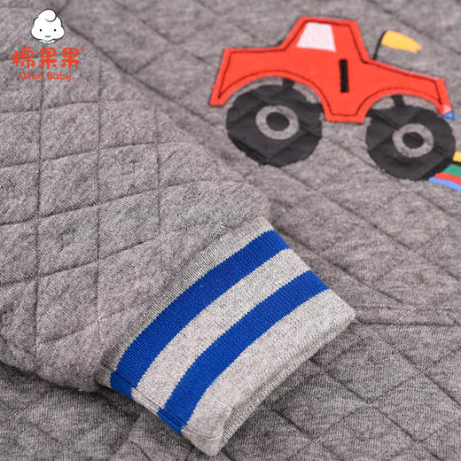 棉果果冬季男童上衣挂里空气层卫衣M412180620703 商品图2